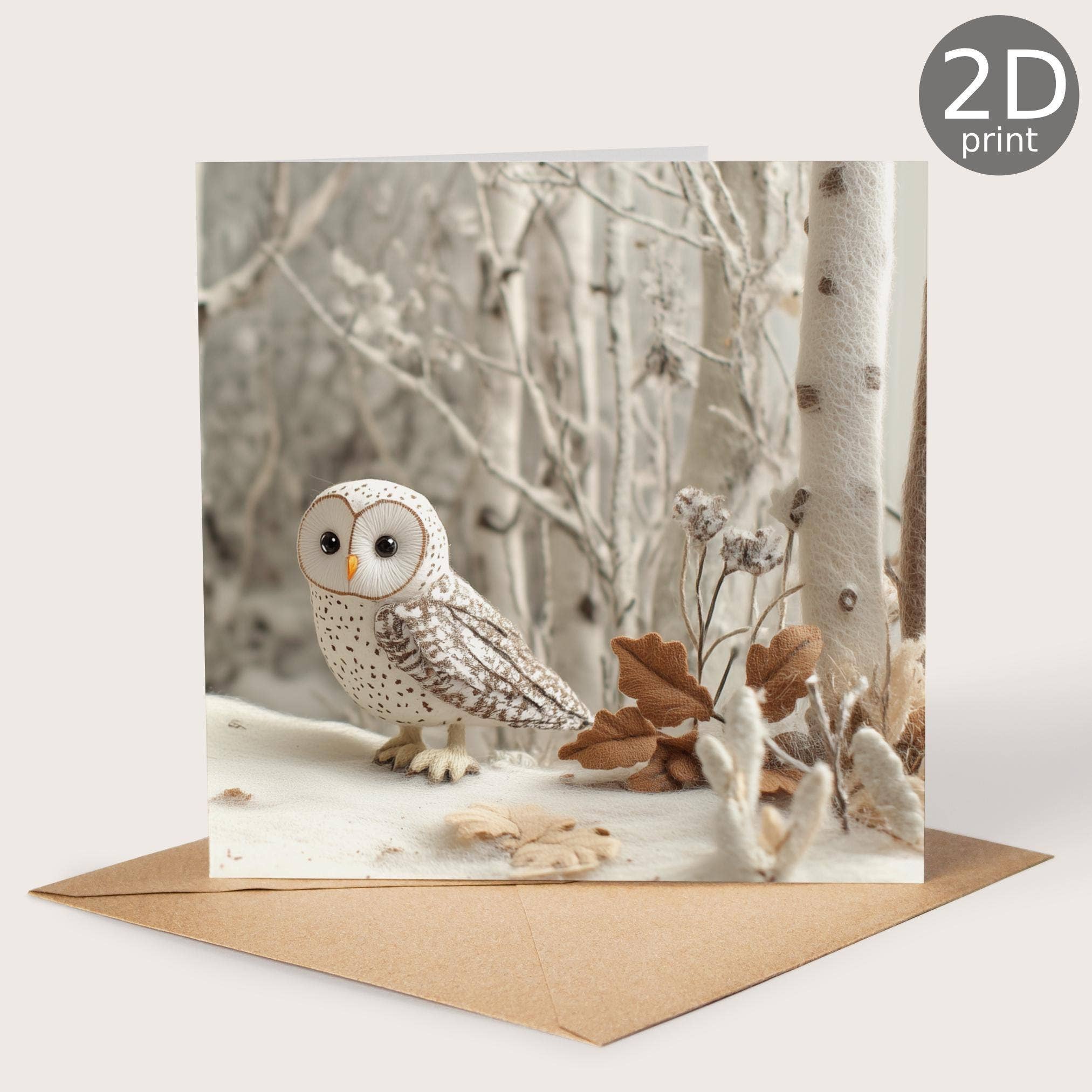 Good Post Day – Engroshandel Julekort – Ugle i skovlandskab panorama 2D trykt kort1