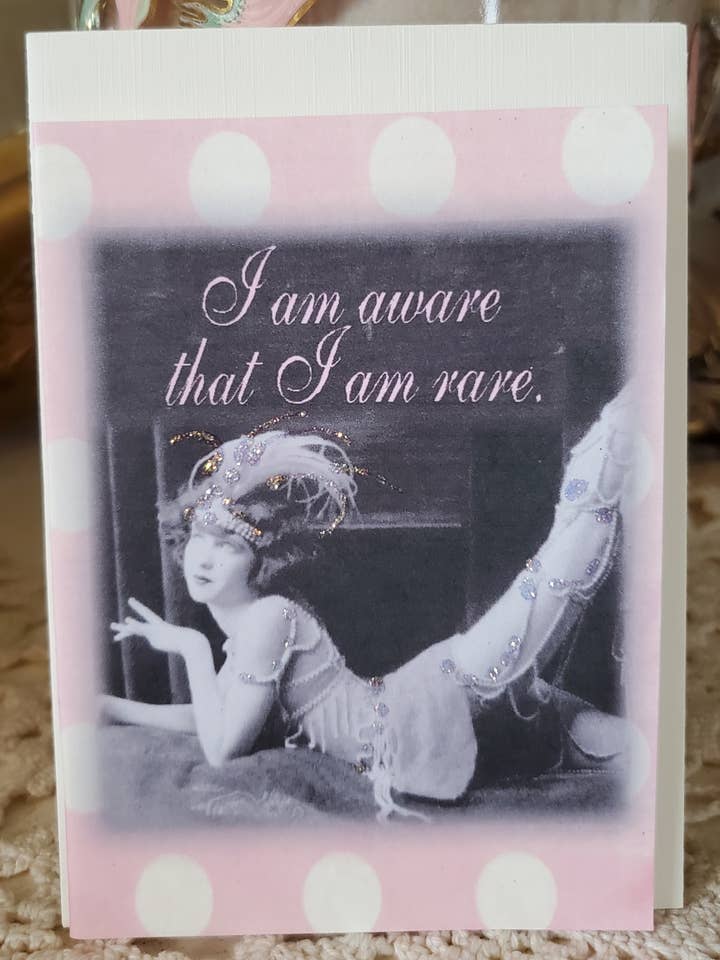 Mini-Grußkarte Ich bin mir bewusst, dass ich selten bin für den Großhandel von Little Heart Designs