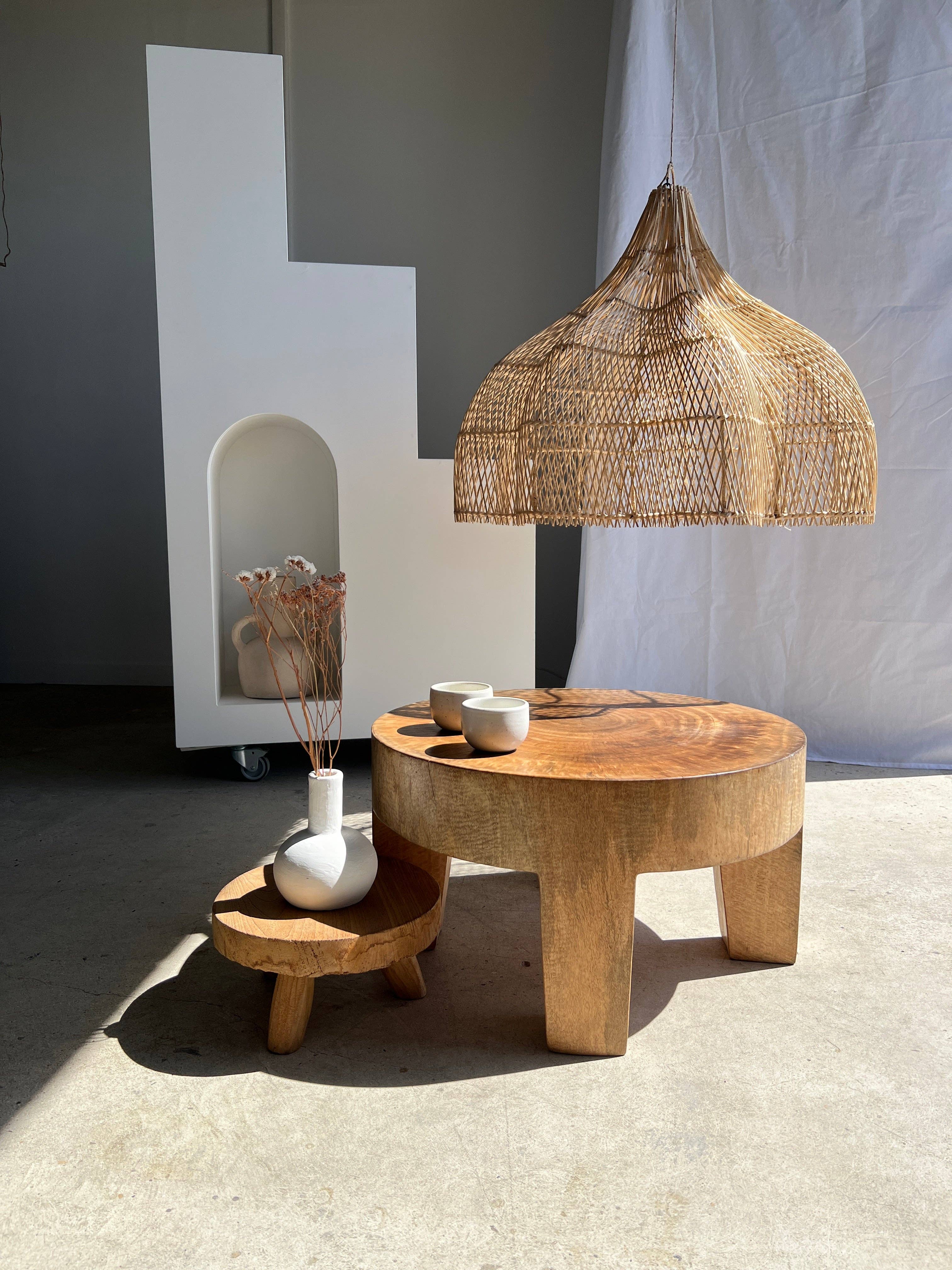 Office Objets - Wholesale Chandelier/Hanging Light - Pendant light, flower-shaped rattan fixture, tulip, corolla H:80cm D80cm67