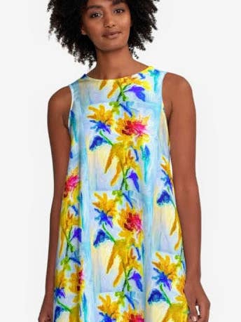 Vestido evasé «Phoebe's Play» para venta al por mayor de Lady Barbara Pinson Artist