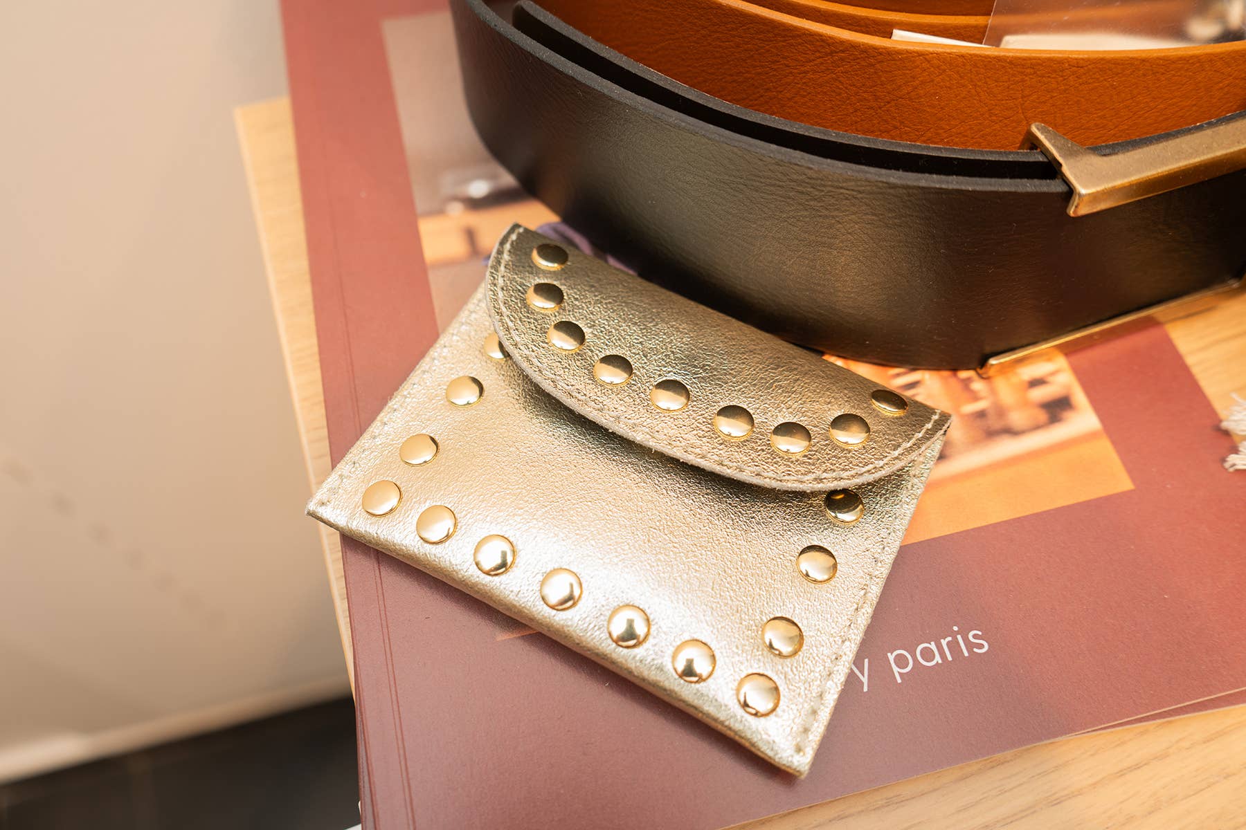 Cherry Paris - Wholesale Coin Purse - Women's - Small Leather Goods LEINA METAL bag - 4904B14