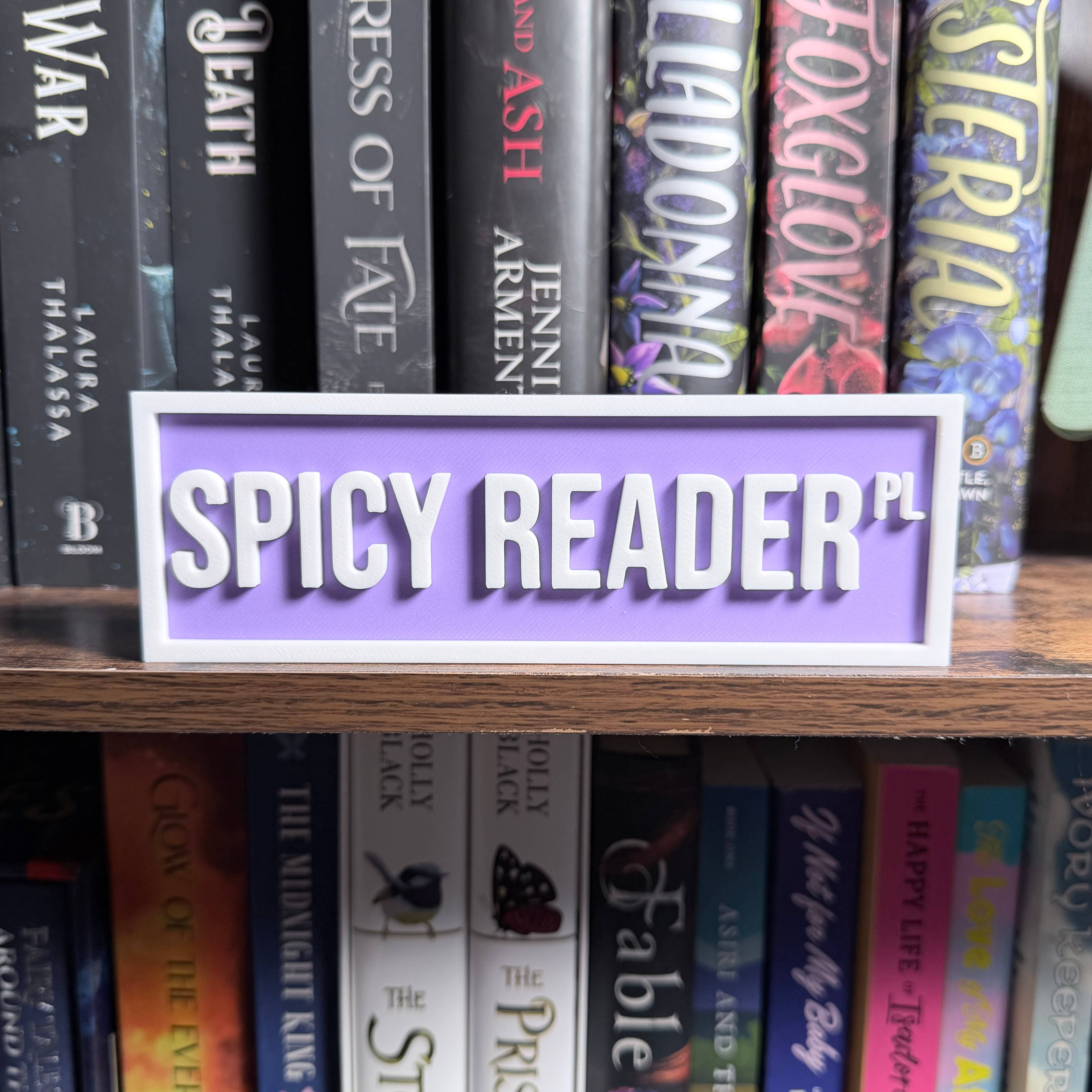 The Crafted Nook - Wholesale Sign - Spicy Reader Street Sign | Bookshelf Decor2