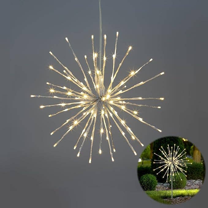 LIGHTSHARE - Wholesale Outdoor/Lawn Light - Starburst Light Lighted Ball LED Firework Lights White Twink45