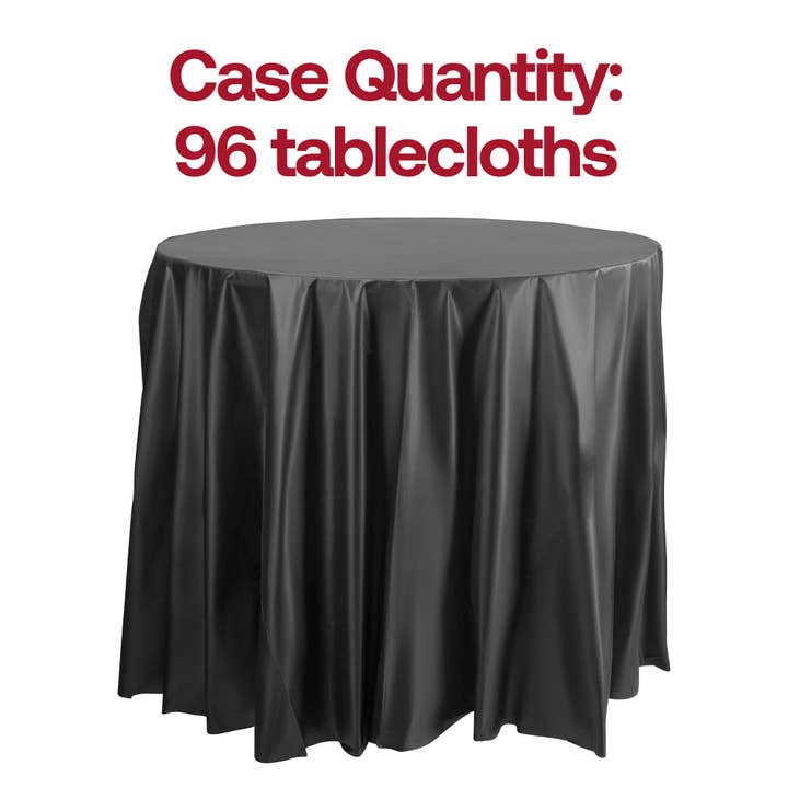 Smarty had a Party - Wholesale Tablecloth - 84" Black Round Disposable Tablecloth - 1 pc2