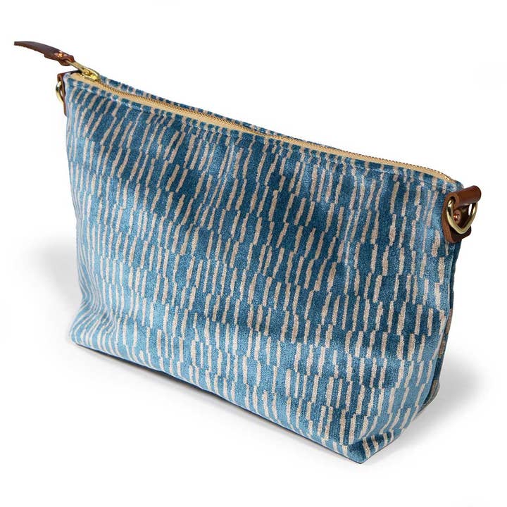 General Knot & Co. - Wholesale Clutch Bag - Women's - Everyday Velvet Clutch- Blue Beams1