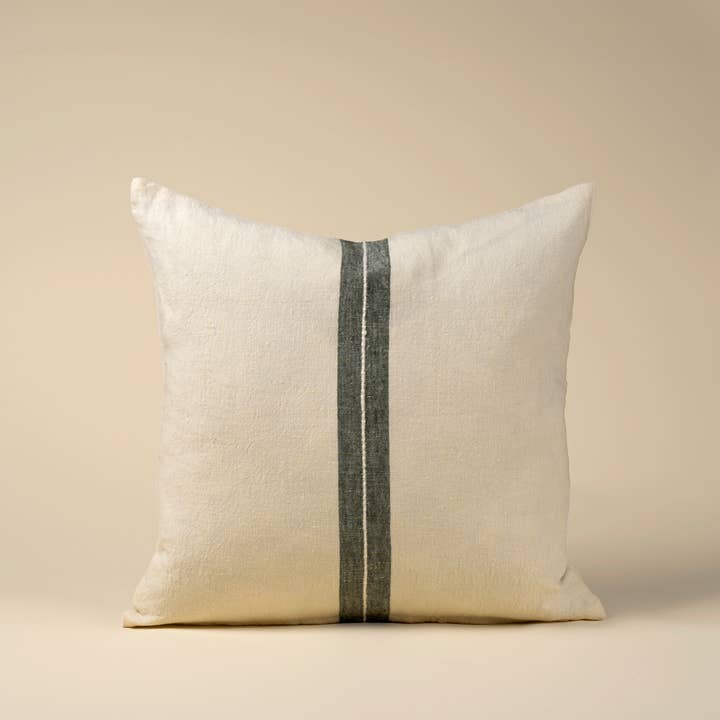 20x20 Emmett Linen Pillow, Ivory for wholesale by Indaba Trading