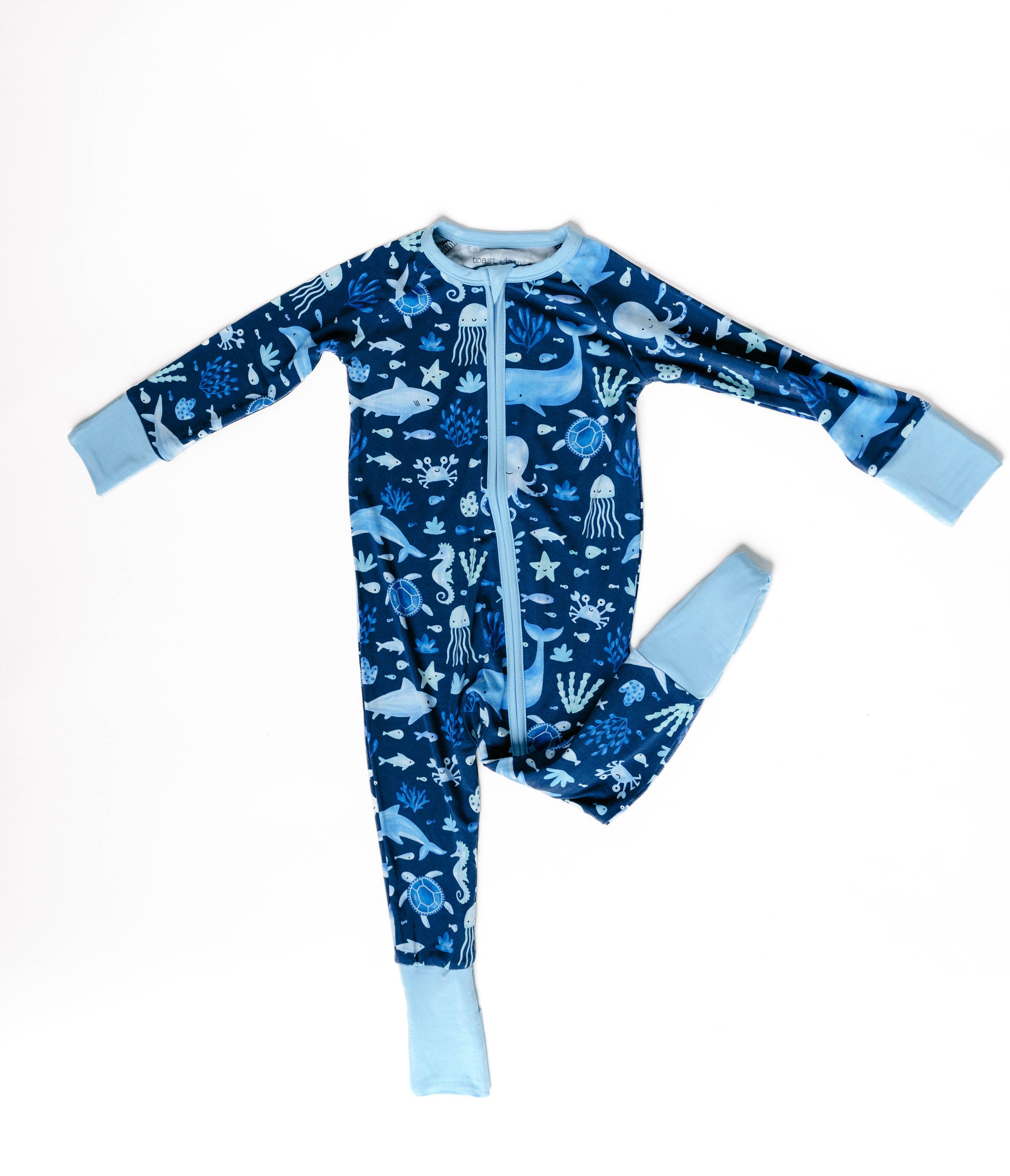 Toast + Jams - Wholesale Sleepsuit - Baby - Deep Blue Sleep Zip Jam3