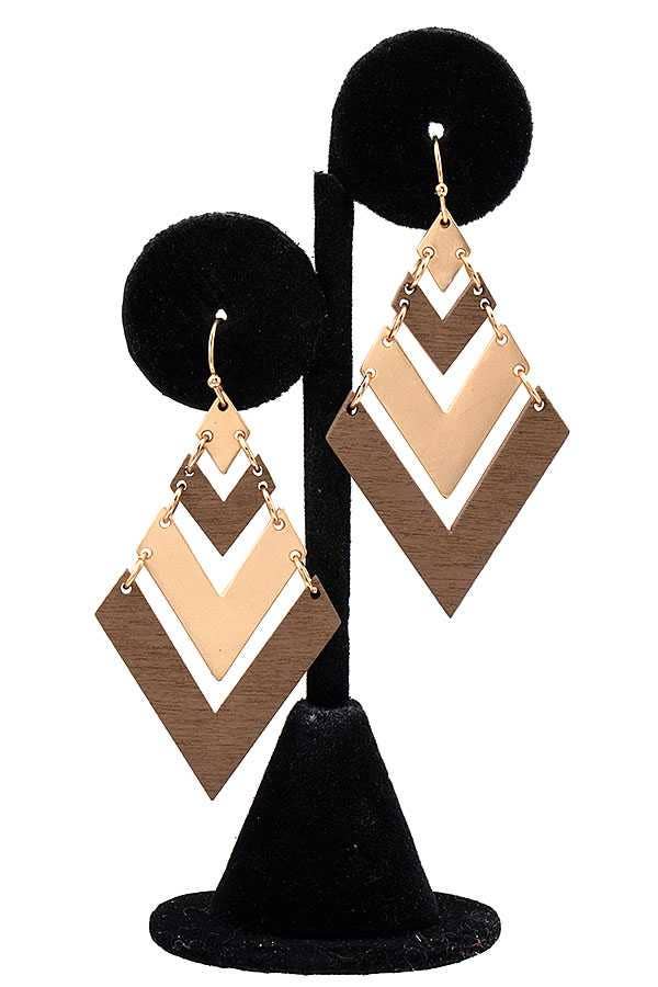 anbfashion – Brincos de argola por atacado – BRINCO PENDENTE CHEVRON LINK 5451
