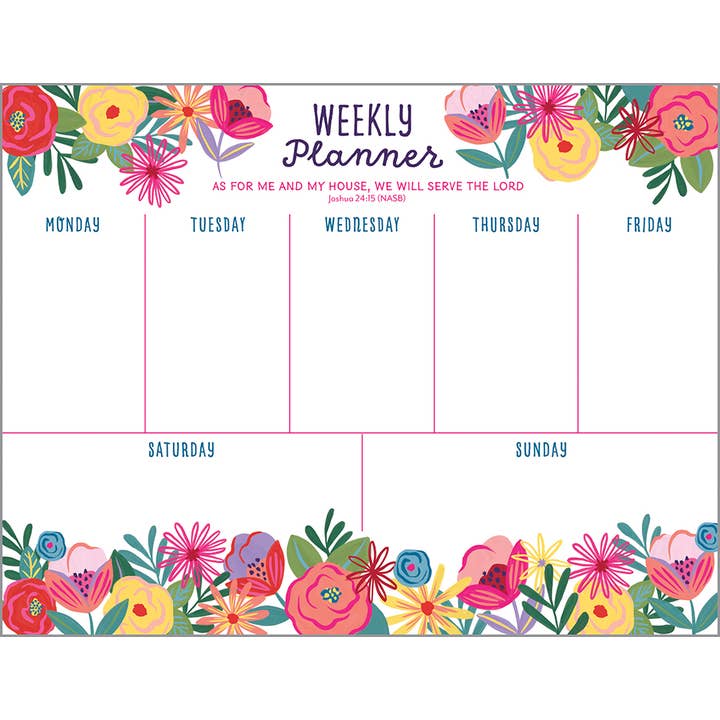 GINA B DESIGNS - Vente Agendas - Planning Hebdomadaire - Fleurs heureuses - avec écriture