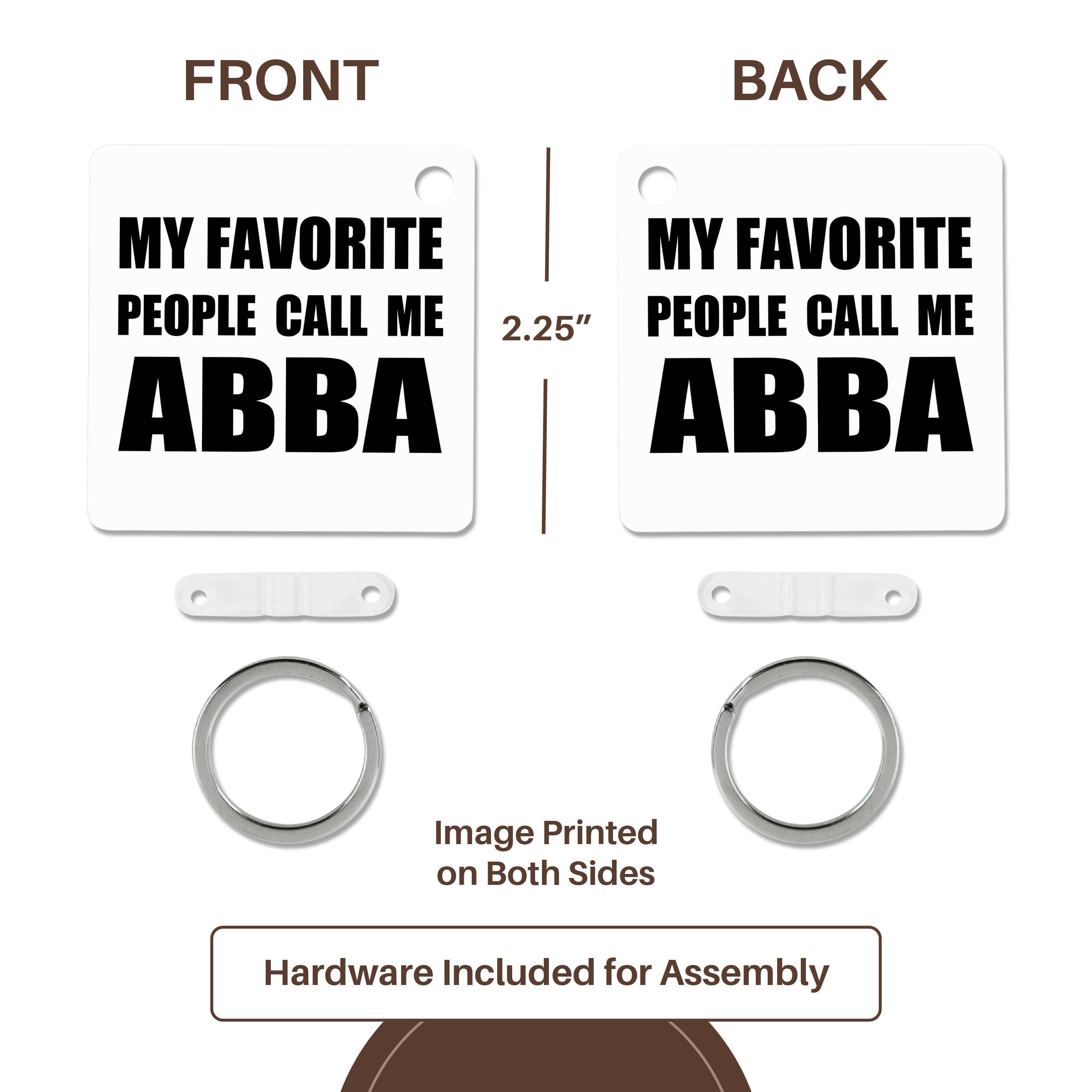 3dRose - Wholesale Sleutelhanger - Uniseks - 3dRose, Mijn favoriete mensen noemen me Abba - vader of papa in Hebreeuws zwarte tekst, Sleutelhanger4