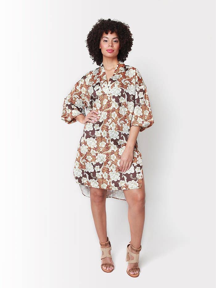 Robe Emmy//Floral doré pour la vente par Shegul