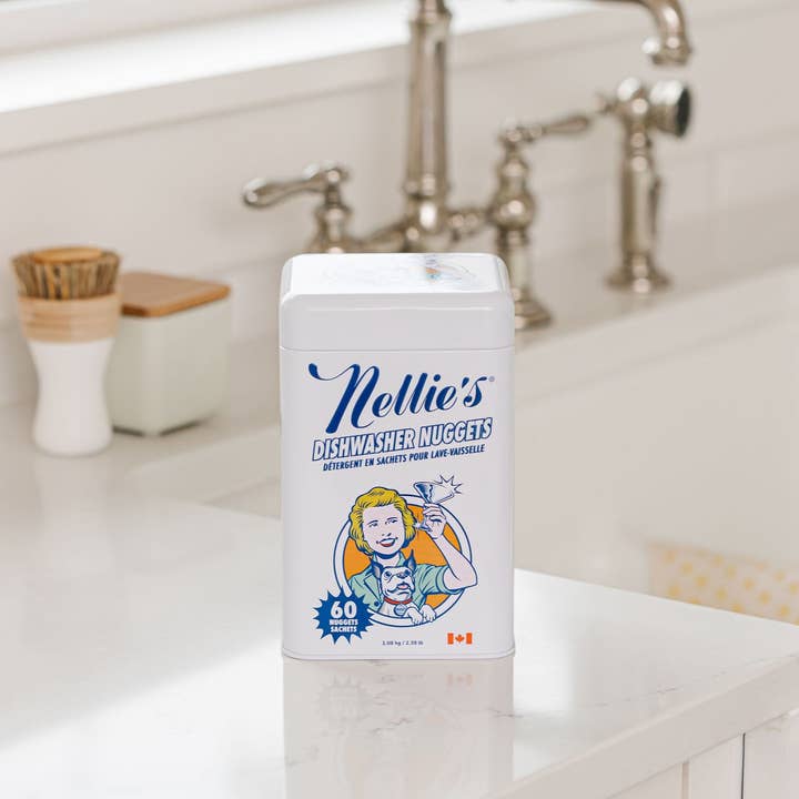 Nellie's Clean - Wholesale Laundry Detergent Powder/Pods - Nellie's Dish Nuggets/Pods 60 ct Tin