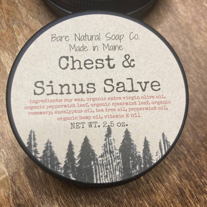 Bare Natural Soap Co - Wholesale Healing Salve/Balm/Cream - Chest & Sinus Salve | Herbal Salve | Made in Maine