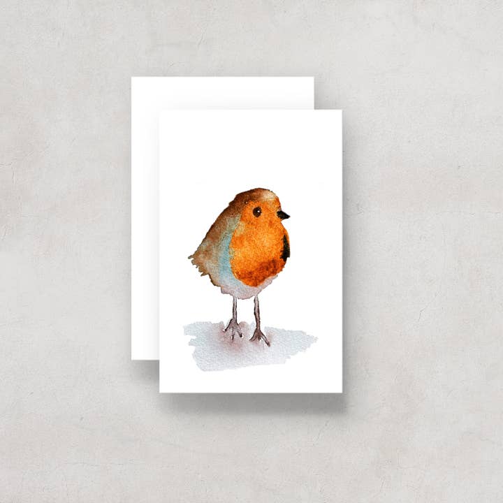 Robin Note Card Greeting Thinking of you Christmas Card for wholesale by The Dimpse