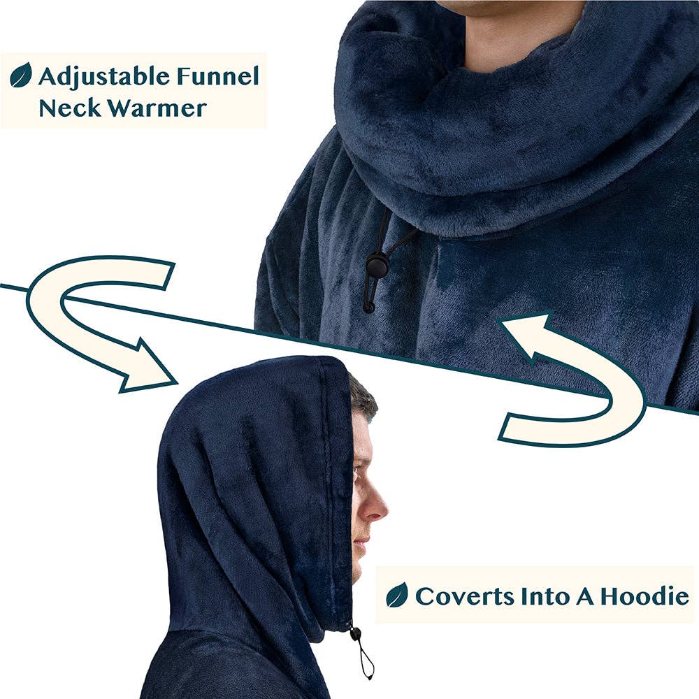 Pavilia - Wholesale Poncho - Women's - Neck Warmer Hooded Poncho Blanket31