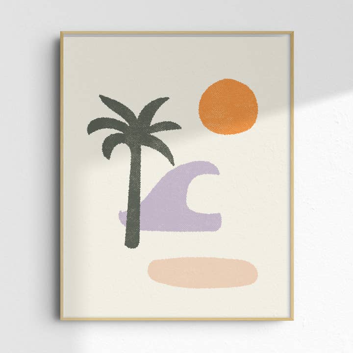 Minimalist Palm Art Print | Modern Surf Art | Minimalistic for wholesale by Daydream Prints