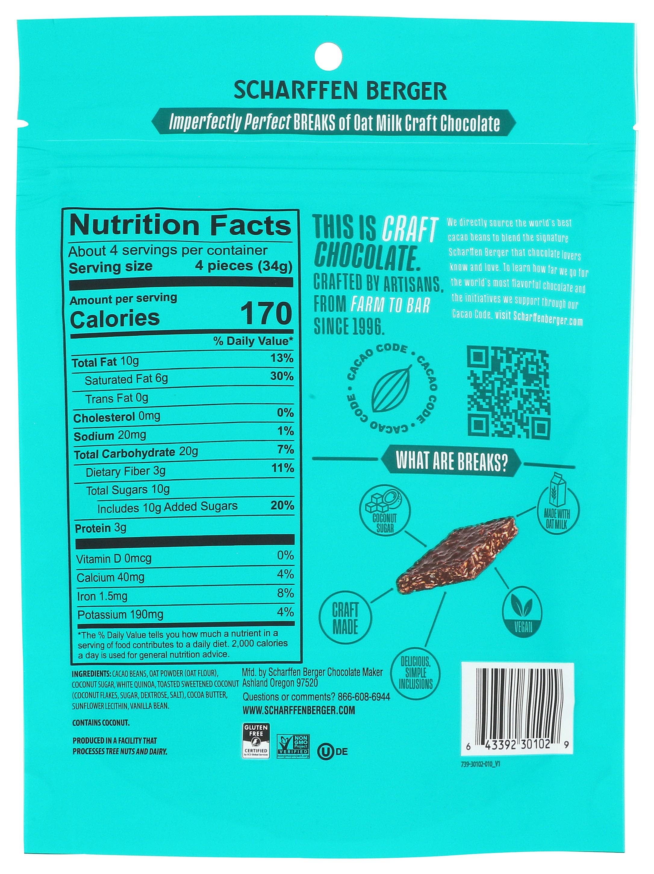 Everyday Supply Co - Wholesale Chocolate Bar - SCHARFFEN BERGER CHOCOLATE BARK OMLK QUNA - Case of 81