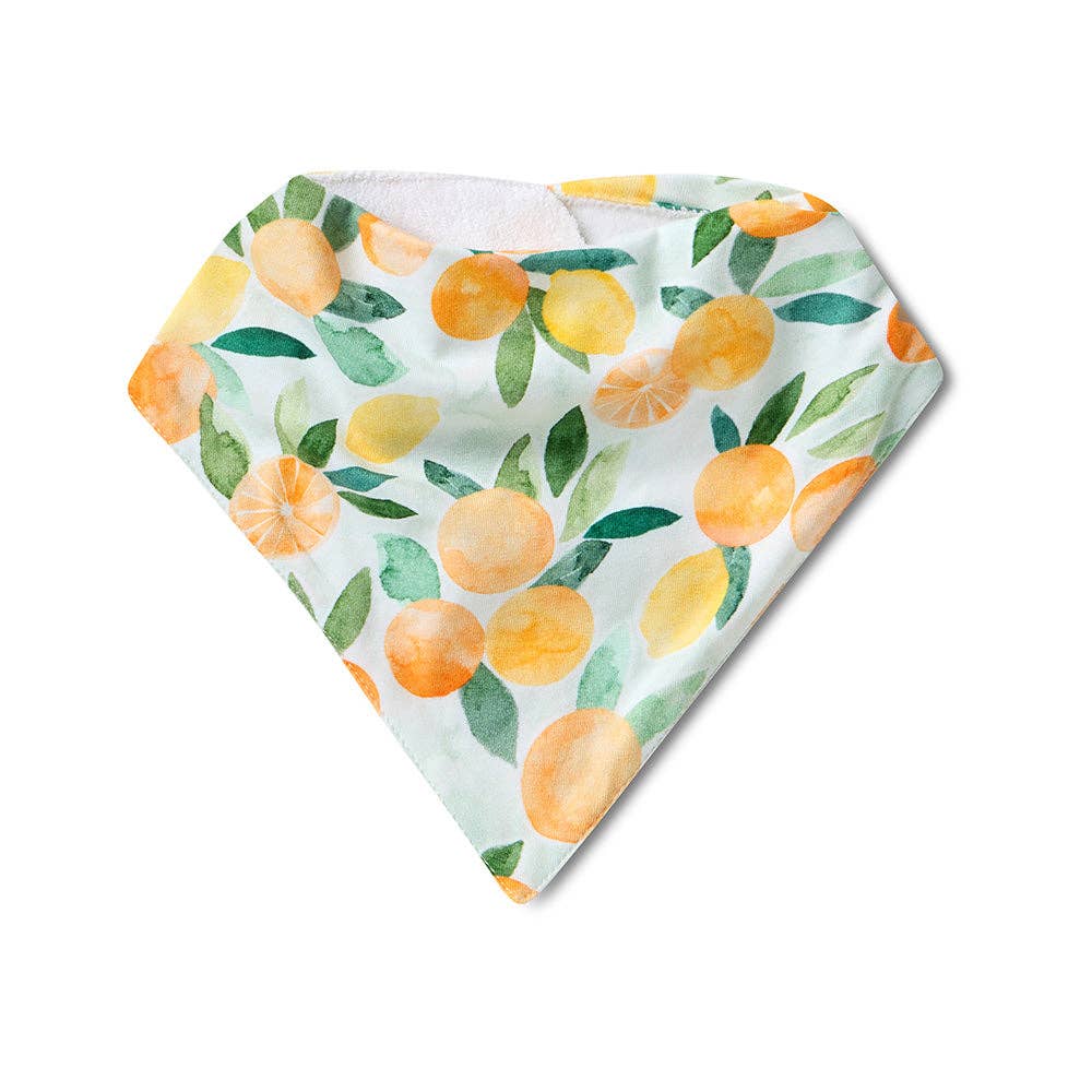 Snuggle Hunny – wholesale Bandana bib – Citrus Squeeze Organic Dribble Bib1