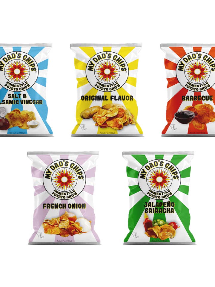 My Dad's Chips Variety Pack - 5 Flavors for wholesale by My Dad's Chips