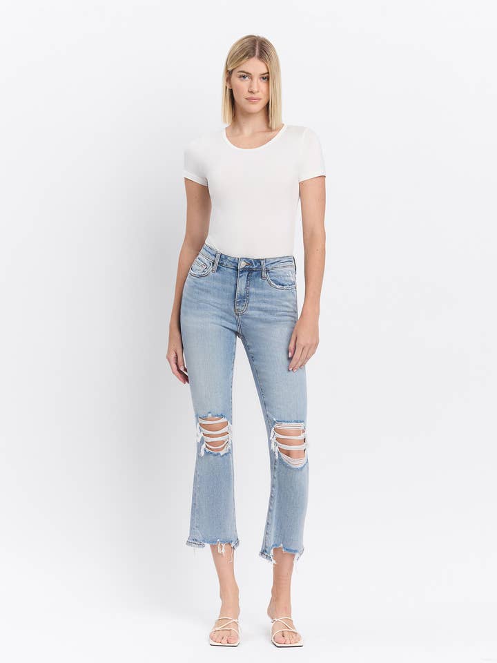 Miracles HIGH RISE KICK FLARE JEANS LV1081 for wholesale on Faire