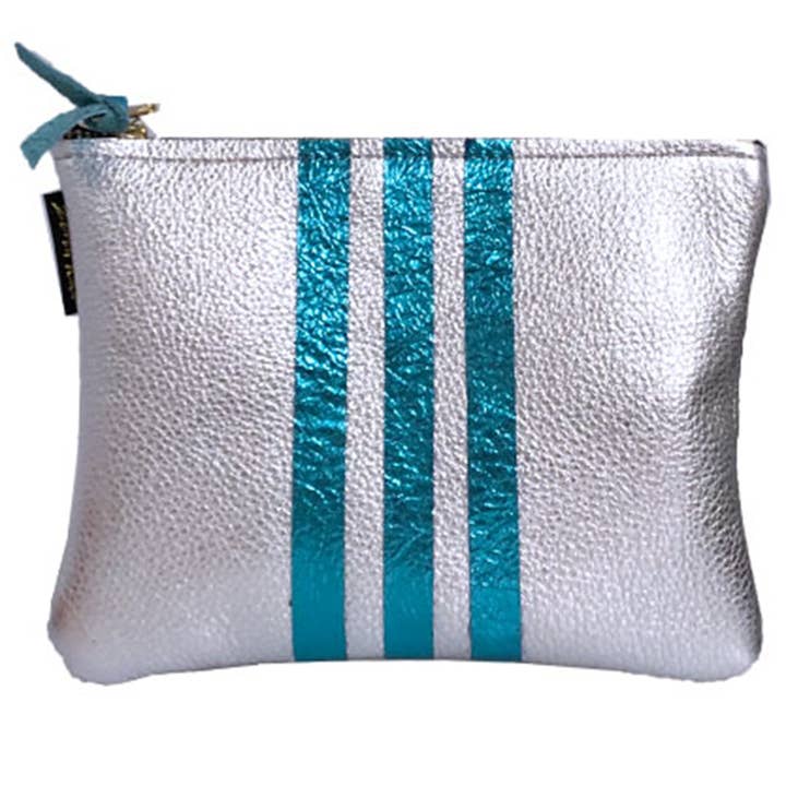 Zina Kao Exclusives - Wholesale Pouch - Women's - The Everyday Pouch: BRIGHT Metallic Stripes - 2 sizes! 11