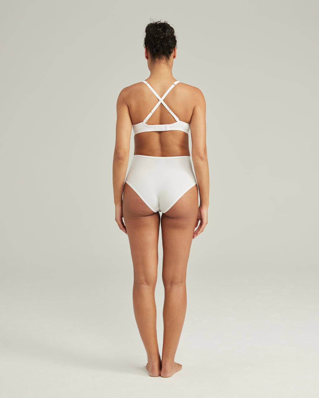 Nudea – wholesale Underwear – Women's – The Stretch High Waisted Brief - Cotton White2