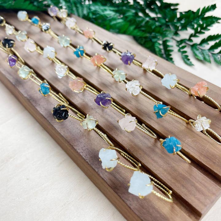 Ewelina Pas Jewelry - Wholesale Single Stone/Solitaire Ring - Small Gold Rough Nugget Prong Ring