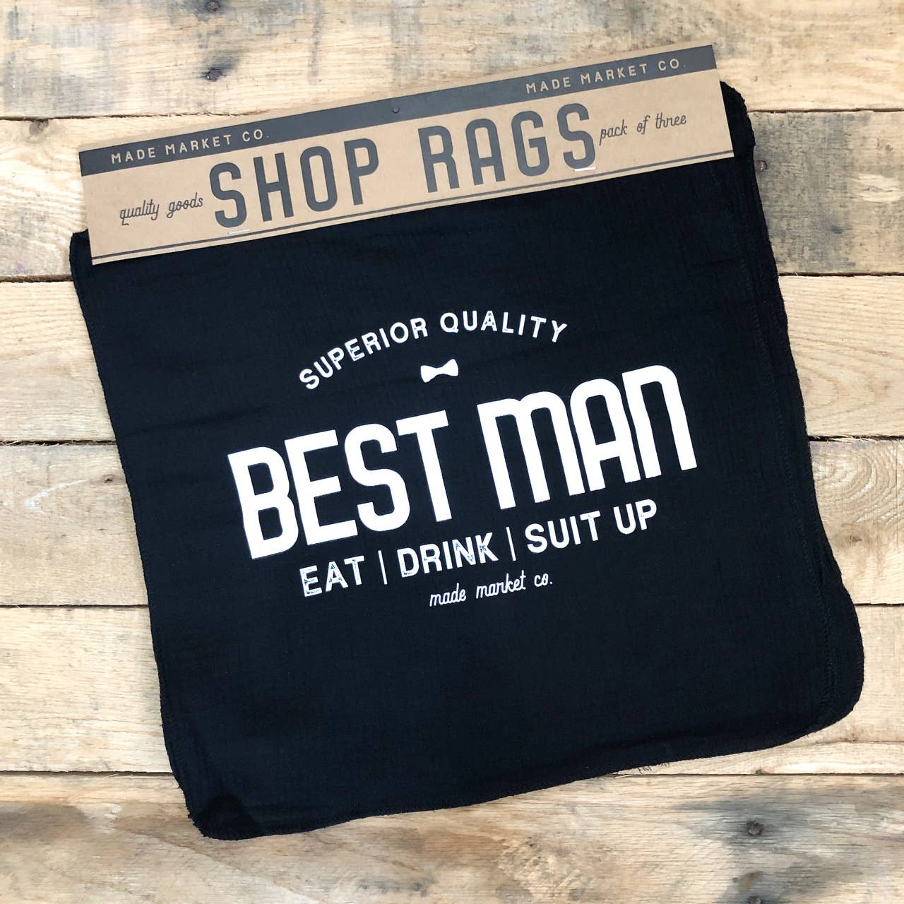 Made Market Co. - Wholesale Tea Towel - Shop Rag Set Best Man Wedding1