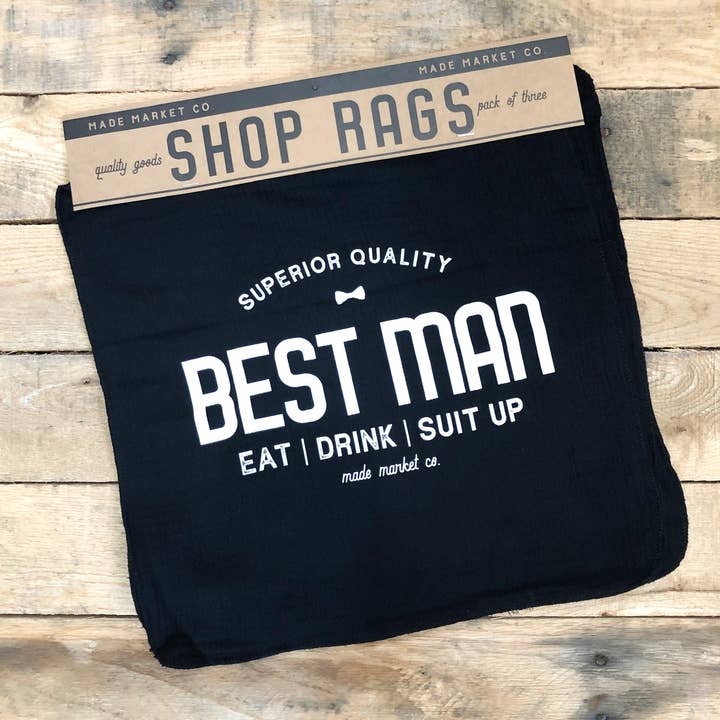 Made Market Co. - Wholesale Tea Towel - Shop Rag Set Best Man Wedding1