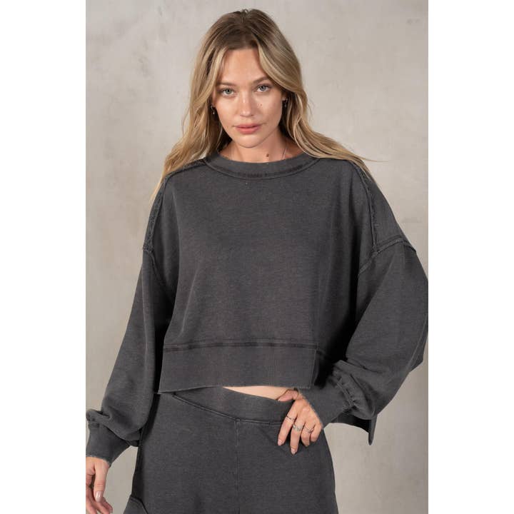 lalamia - Wholesale Sweatshirt - Women's - Exposed Seam Sweatshirt10