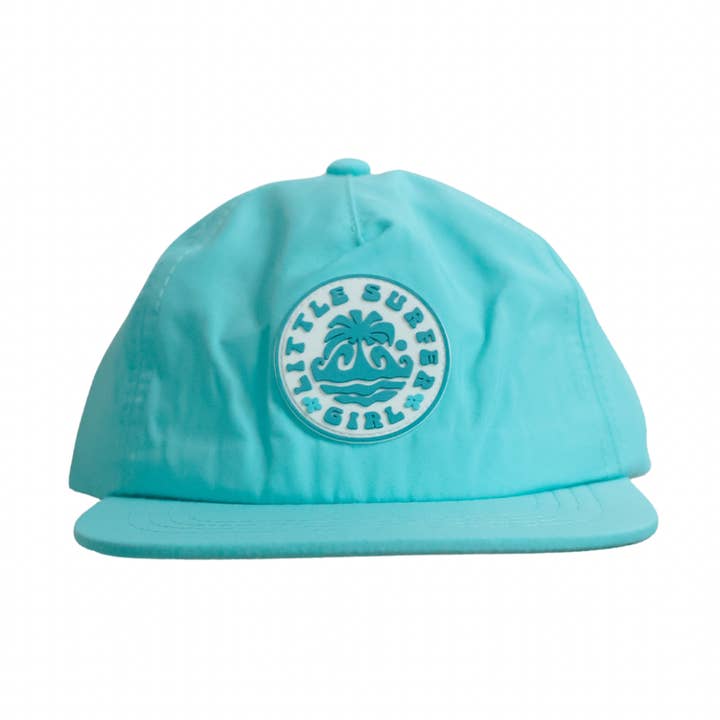 Little Surfer Girl Blue Nylon Cap for wholesale by The Little Surfer Dude