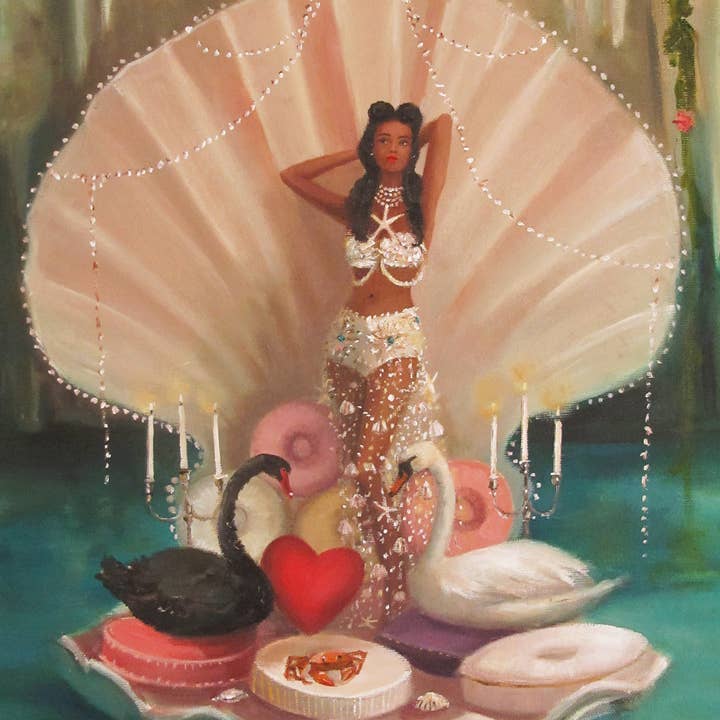 JANET HILL STUDIO - Wholesale Art Print - Venus In Her Lair. Art Print 8.5"x11"1