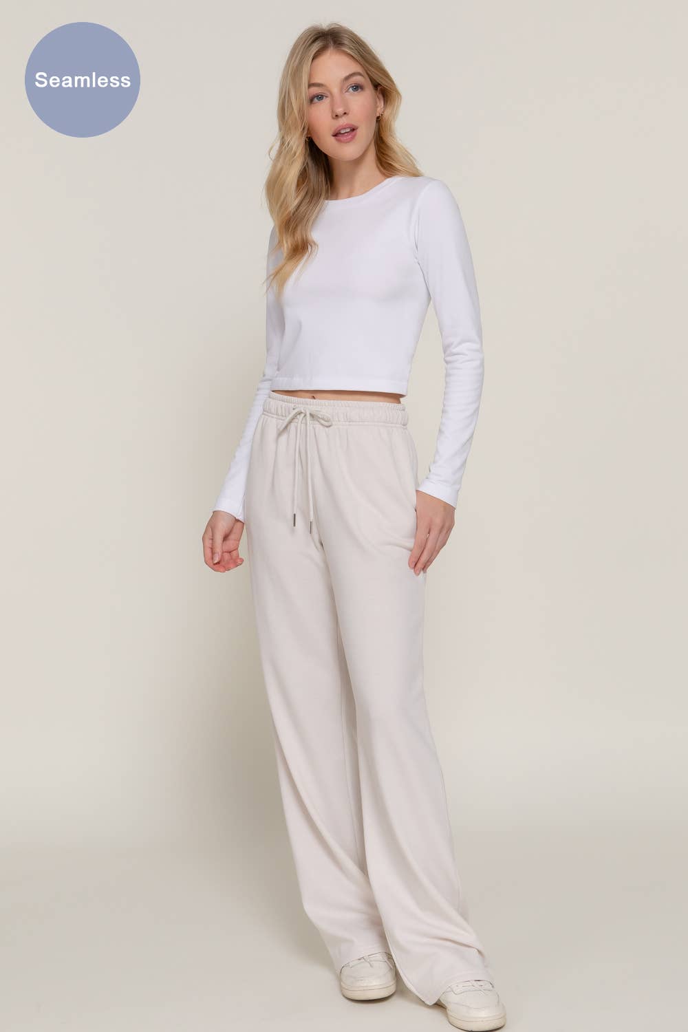 Active Basic | Active USA - Wholesale Knit Top - Women's - Long Sleeve Crew Neck Inner Fur Seamless Crop Top26