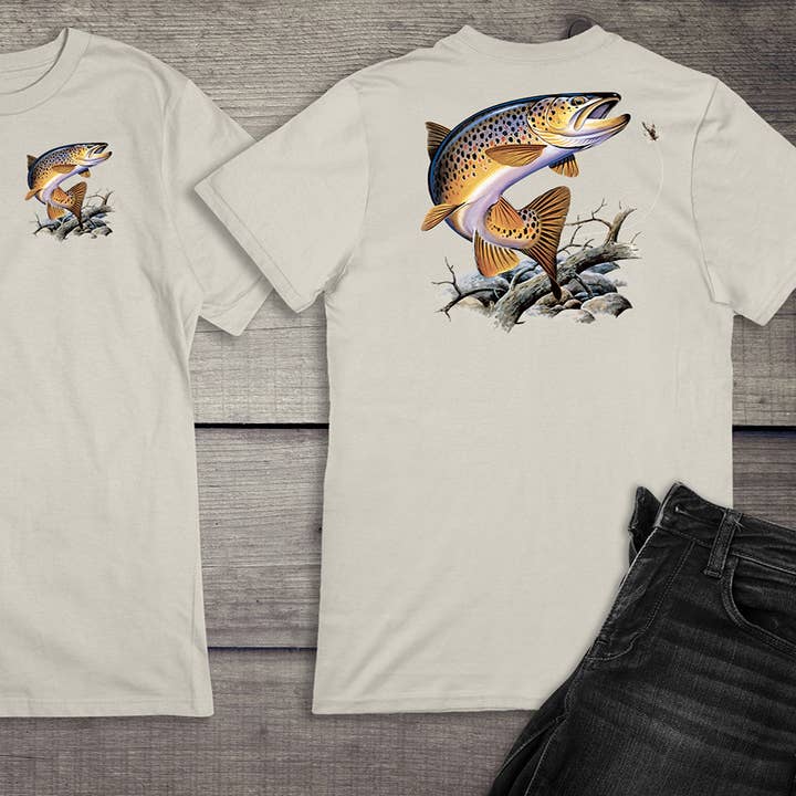Brown Trout T-Shirt for wholesale by Artopia