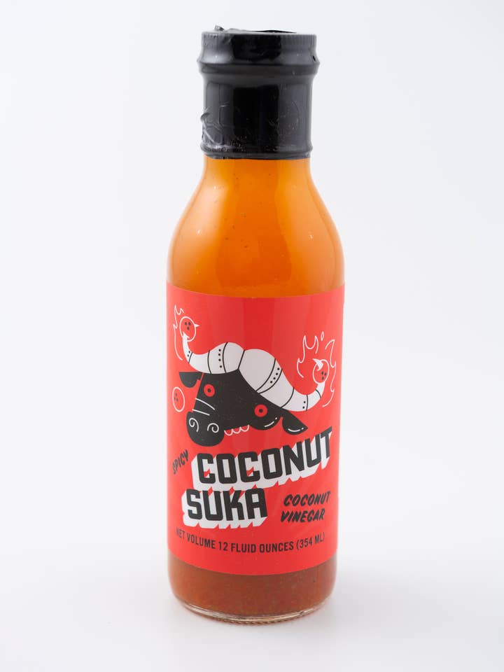 Spicy Coconut Suka Vinegar for wholesale by Burnt and Salty