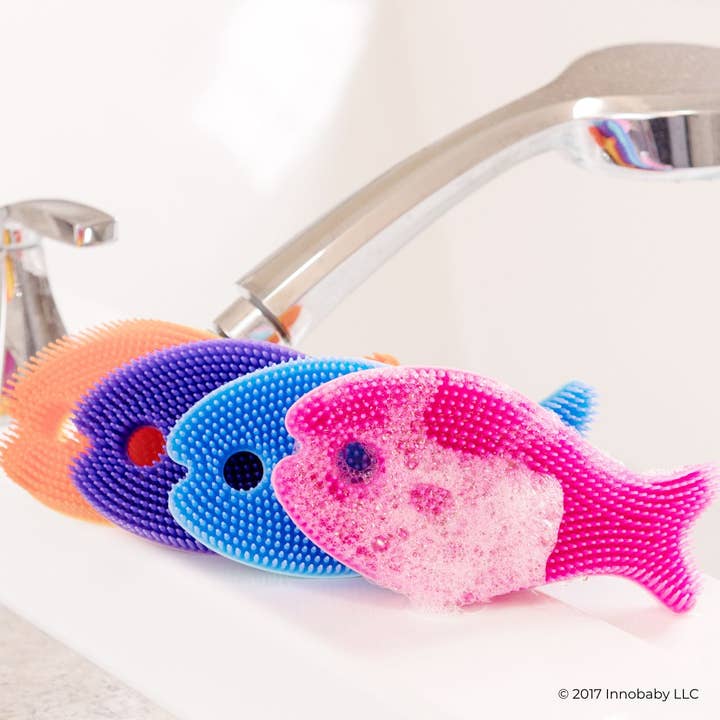 Innobaby on Faire - Wholesale Bath Toy - Baby - Silicone Bath Scrub / Fun Fish Shape Brush / Baby Bath Toy
