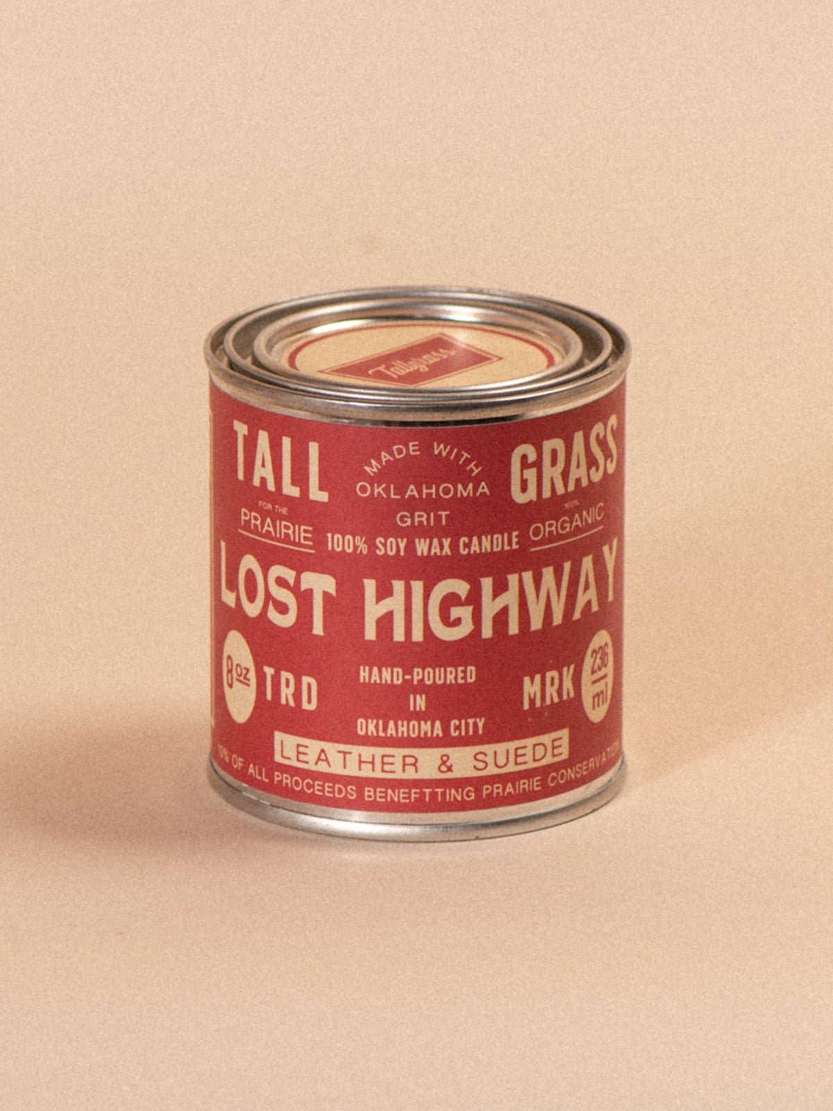 Tallgrass Supply Co – Engroshandel Glaslys – Lost Highway: Læder+Suede Soy Wax Candle