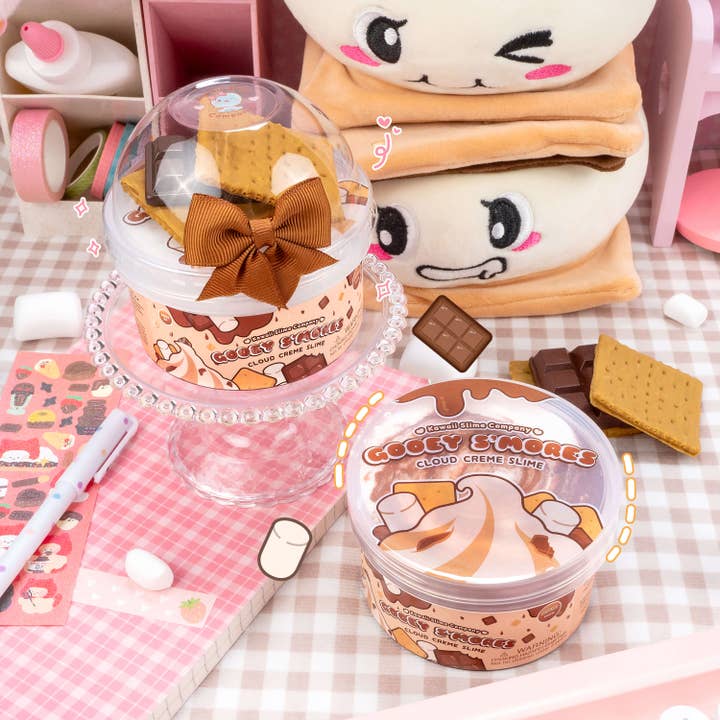 Kawaii Slime Company - Wholesale Putty/Slime - Kids - Gooey S'mores Cloud Creme Slime (4pcs/case)5