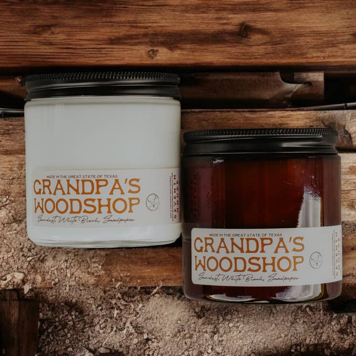 Seventh House Candle - Wholesale Jar/Filled Candle - GRANDPA'S WOODSHOP - Sawdust & Sandalwood Candle1