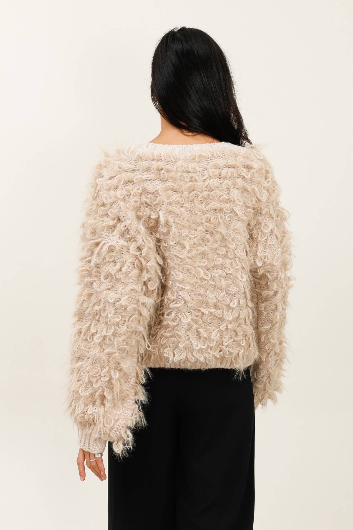 MOOYA – Cardigan - Mulher por atacado – Cardigan macio com textura - JS0076