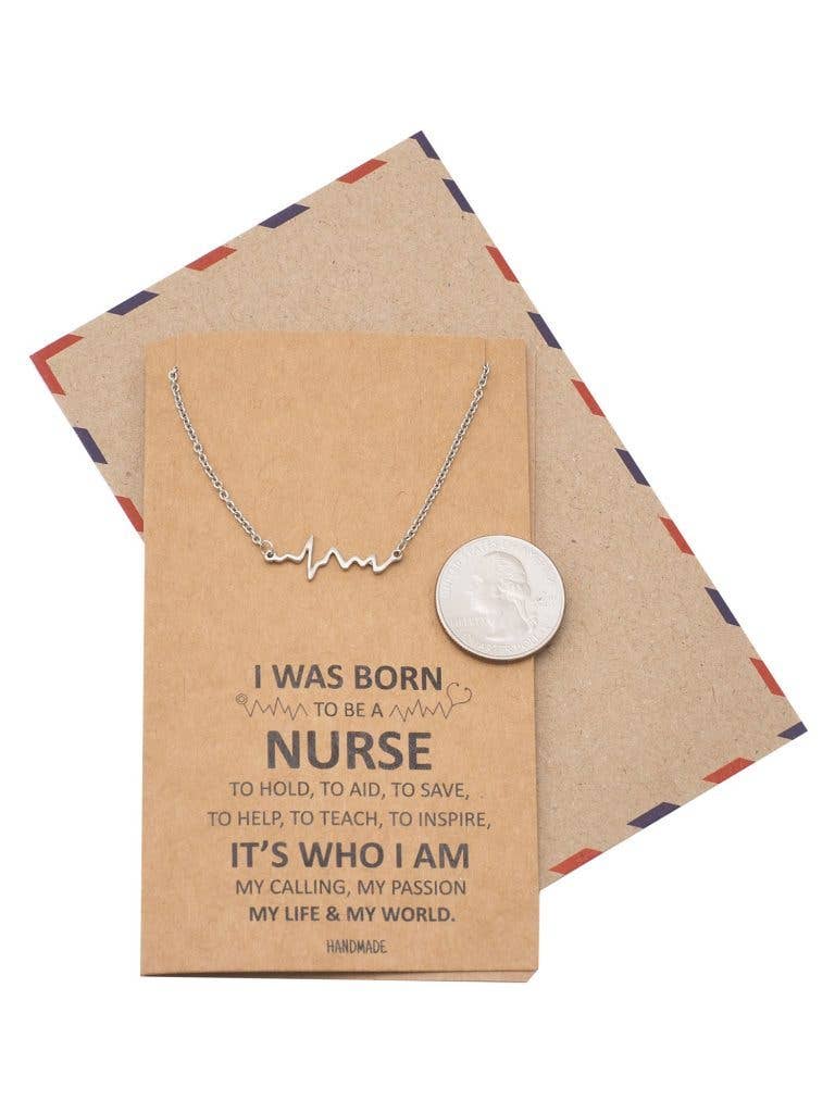 Quan Jewelry - Wholesale Pendant/Charm Necklace - Macaria Electrocardiogram Heartbeat Necklace, Nurse Gifts5