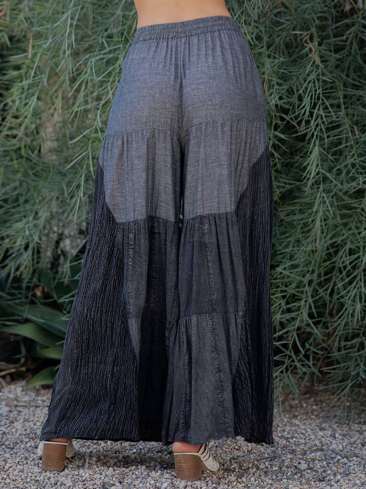 Young Threads - Wholesale Pants - Women's - Rustic Bohemian: Side Paneled Patchwork Pants (New Color)8