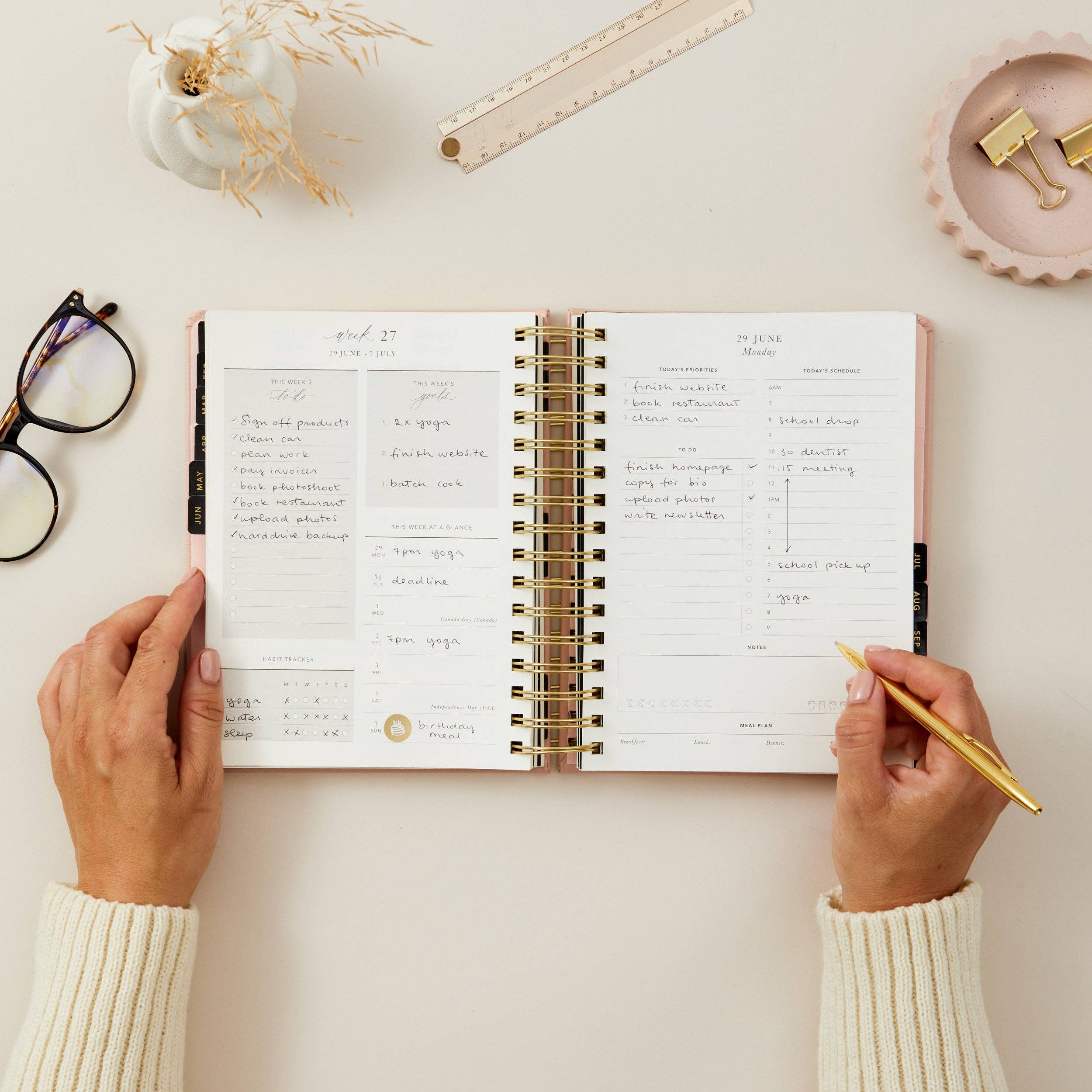 Blush And Gold - Wholesale Planner - 2026 Daily Planner - Sunset6