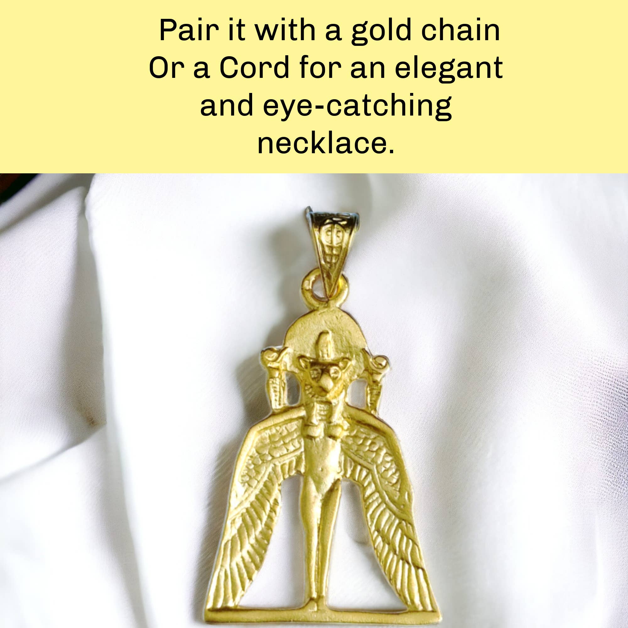ALADDIN'S LAMP JEWELRY – wholesale Individual charm/pendant – Goddess Sekhmet The healer Gold Pendant14