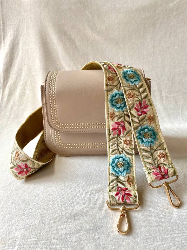 Bagstrap: Solstice in Green phonecord autumn gift for wholesale by Temple of Treasure