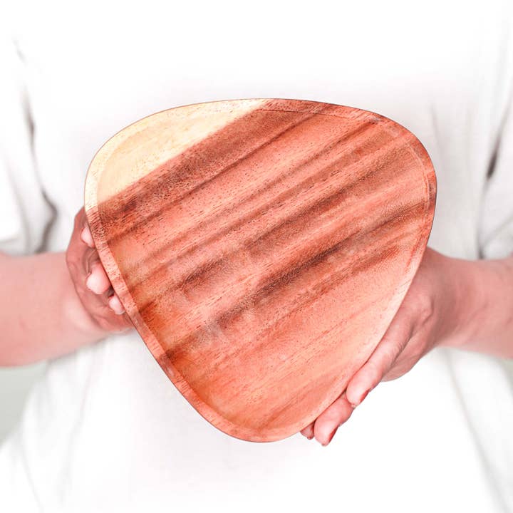 Rainforest Bowls - Wholesale Dinner plate - Triangle Acacia Wood Plate3