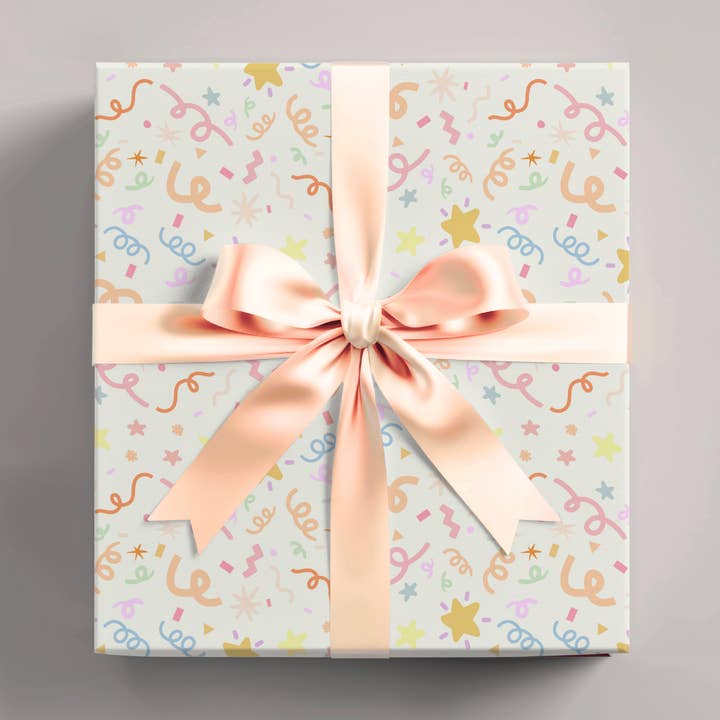 Papel de Embrulho com Confetes de Celebração por atacado de Wrapping Papered