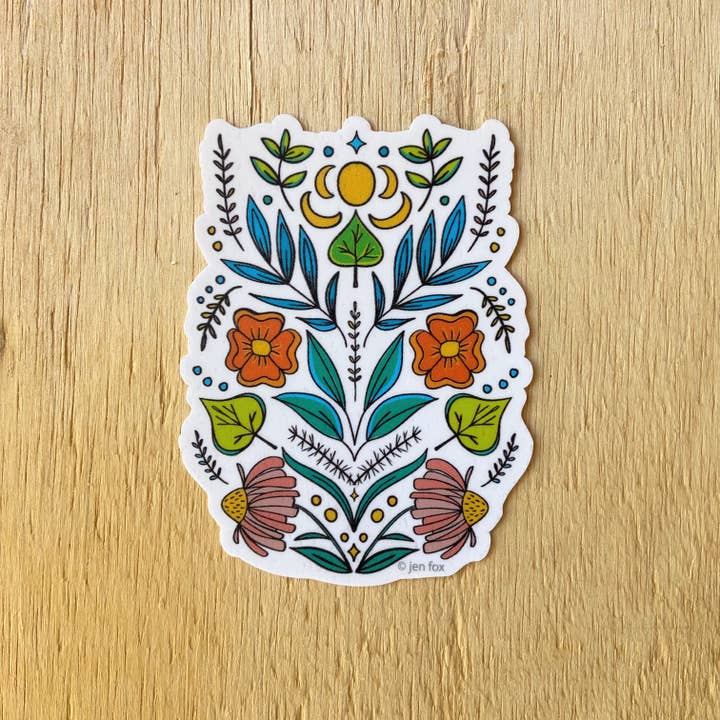 Spring Shrine Sticker for wholesale by Jen Fox Studio
