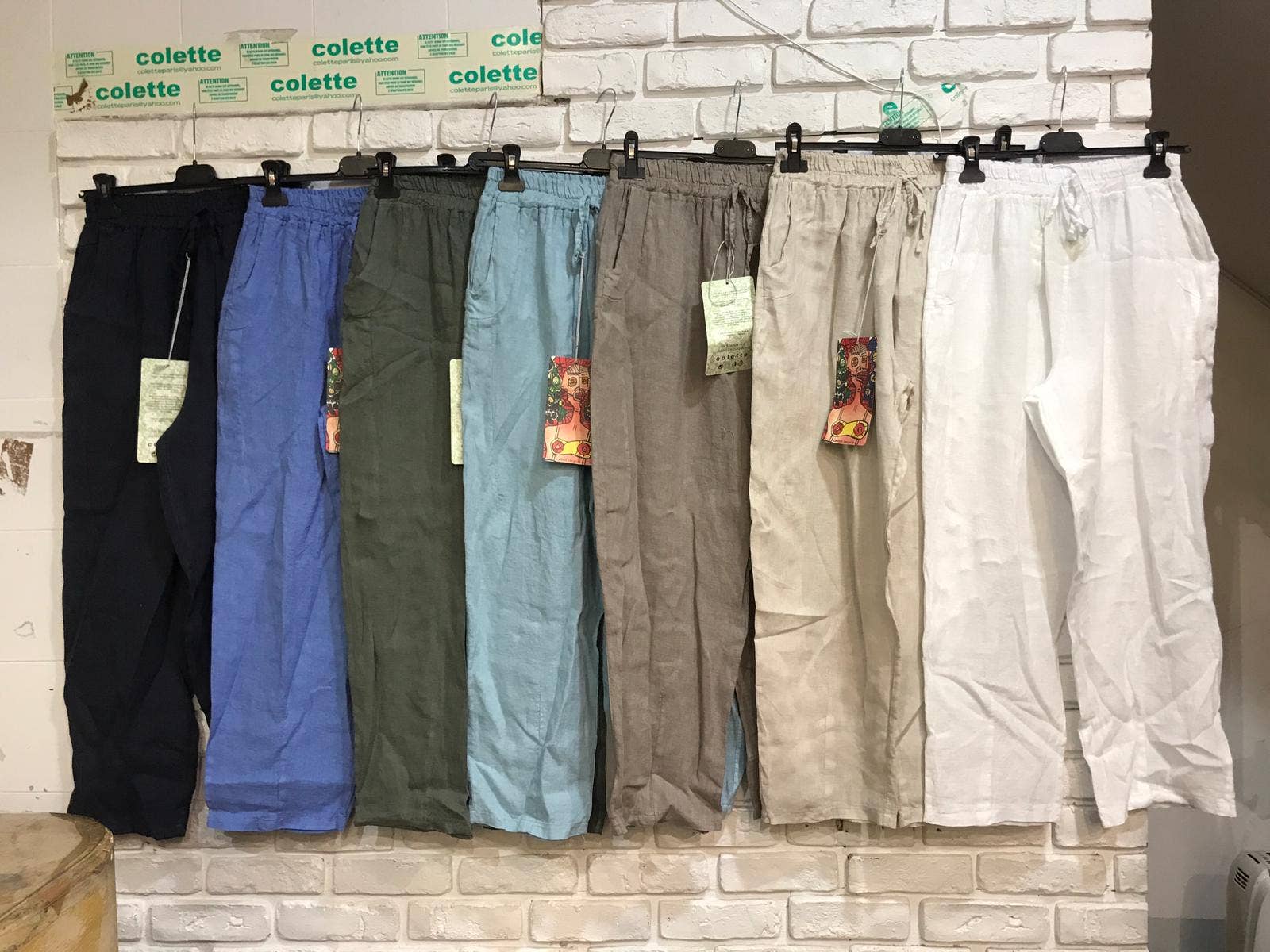la maison des fibres naturelles – Großhandel Hose – Damen – Leinenhose mit Taschen 6522 100%Leinen14