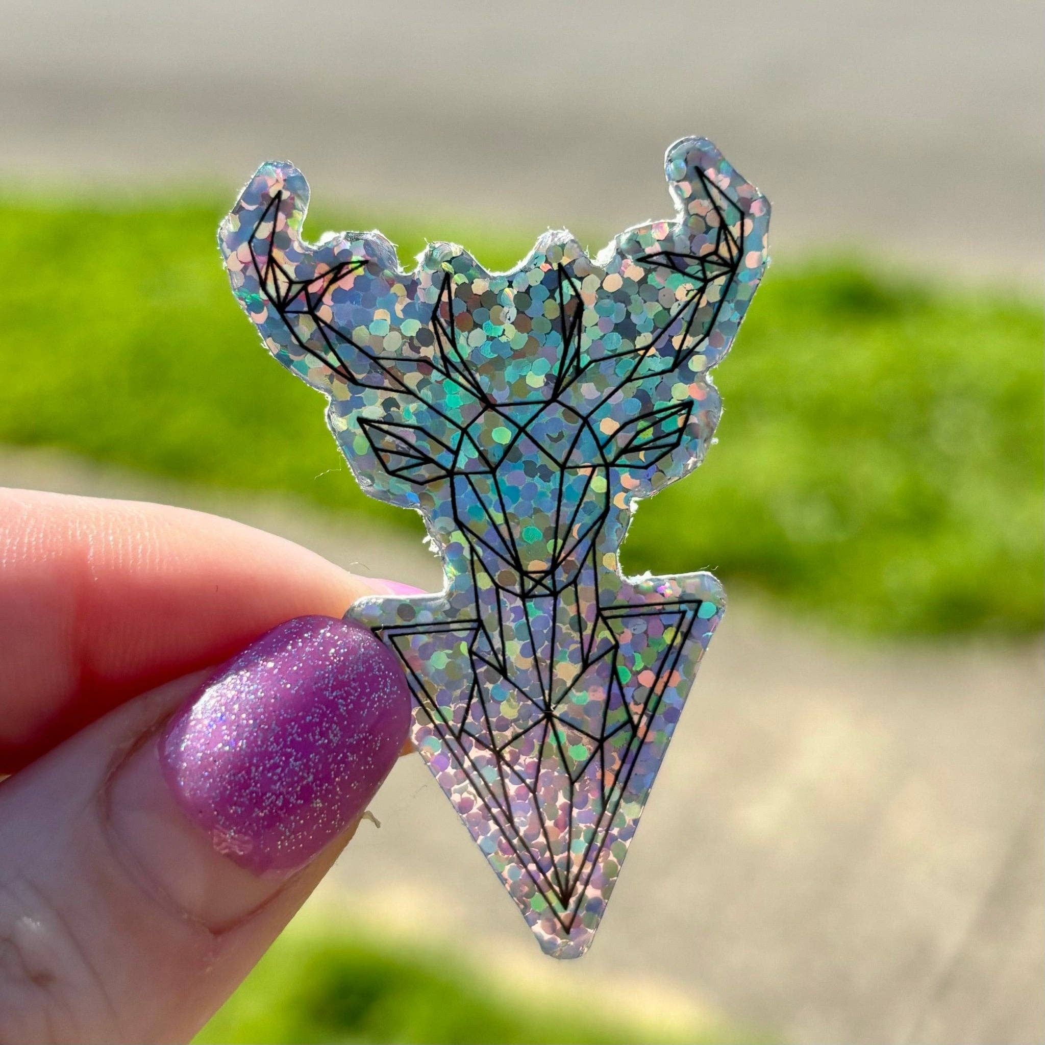 Awfullynerdy.co - Wholesale Sticker - Terrasen Stag Glitter Sticker0